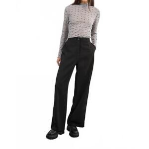 NEW LILI SIDONIO rhinestone detail pants in black